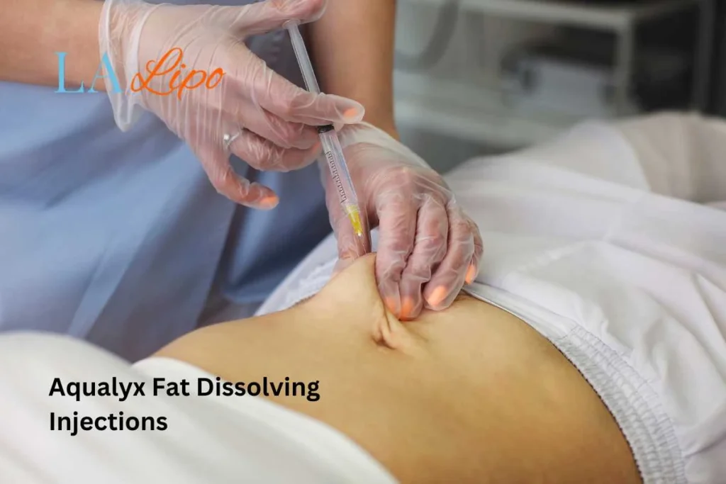 woman having fat dissolving injections Radlett in the stomach
