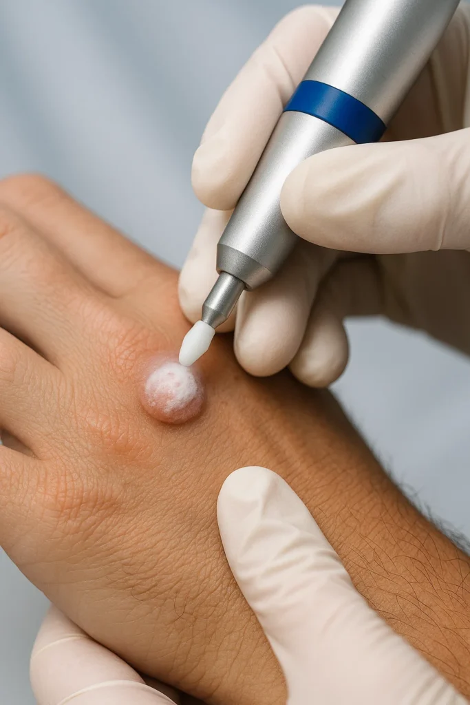 example of wart removal Radlett using cryopen