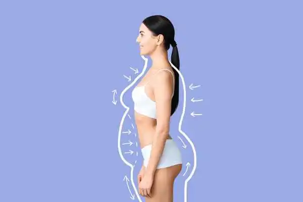 image of woman experiencing fat reduction treatment Radlett