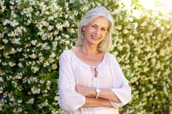 Older woman happy with urinary incontinence treatment Radlett