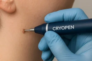 Person receiving skin tag removal Radlett