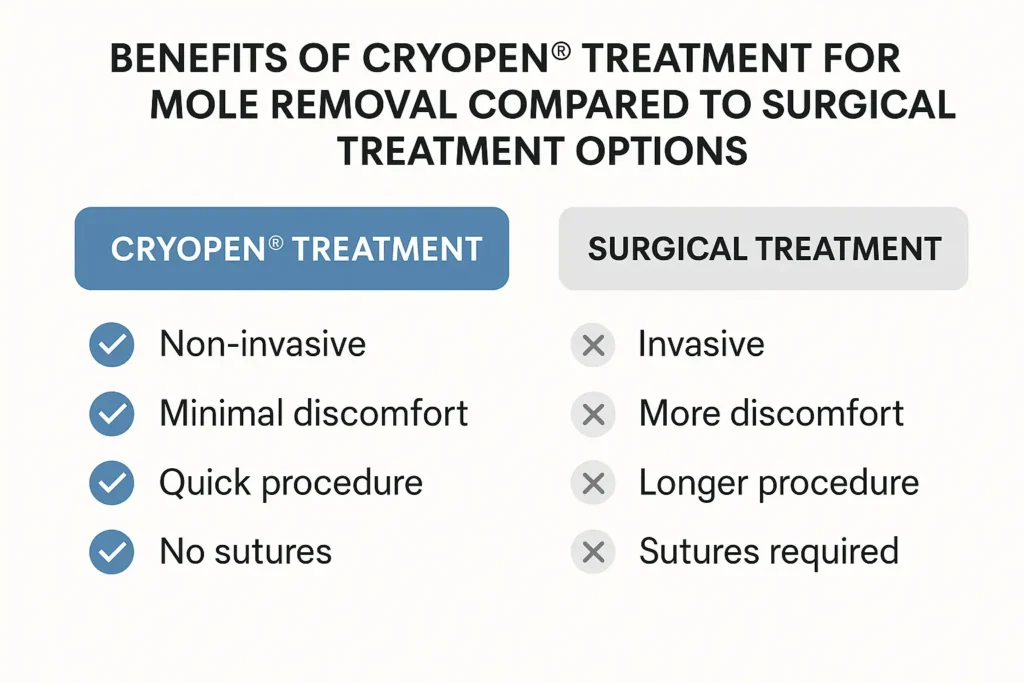 Benefits of facial mole removal Radlett - call our team today to book a consultation