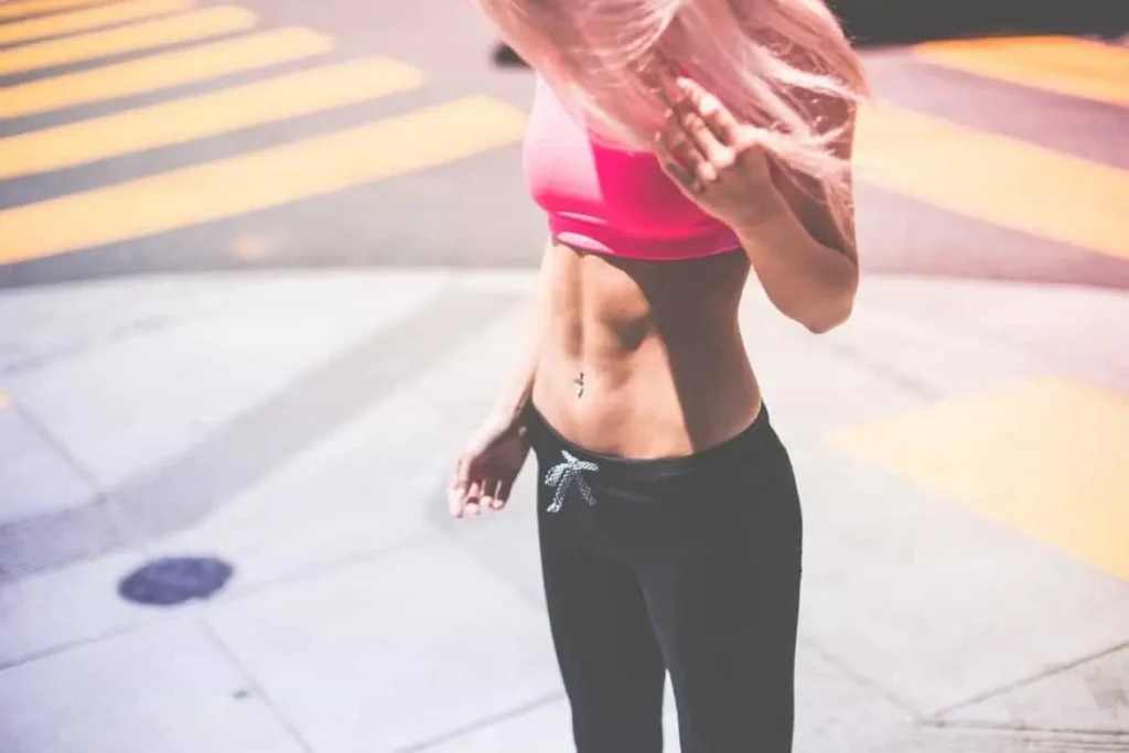 Woman with toned stomach after LA-EMS Body Sculpting Treatment Radlett