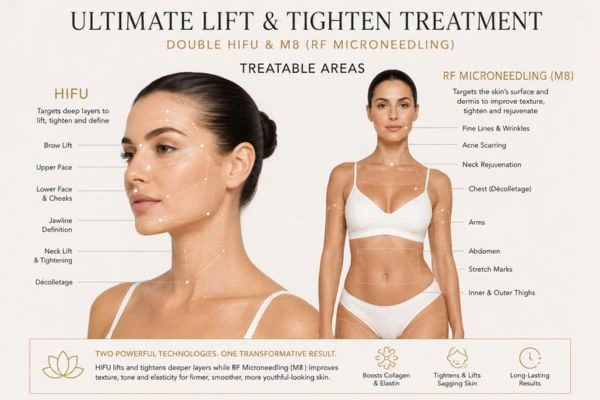 Areas of the body that can be treated - ultimate skin tighten treatment Radlett